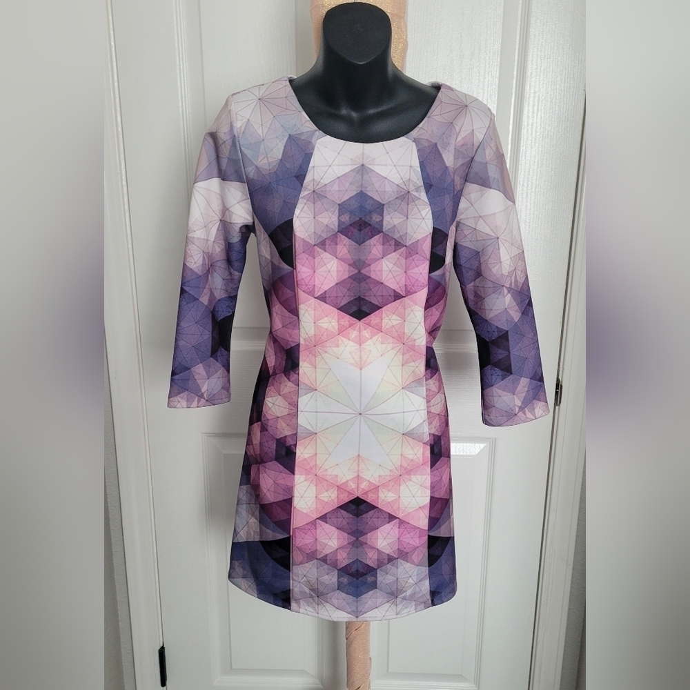 Bar III Geometric Patterned Dress